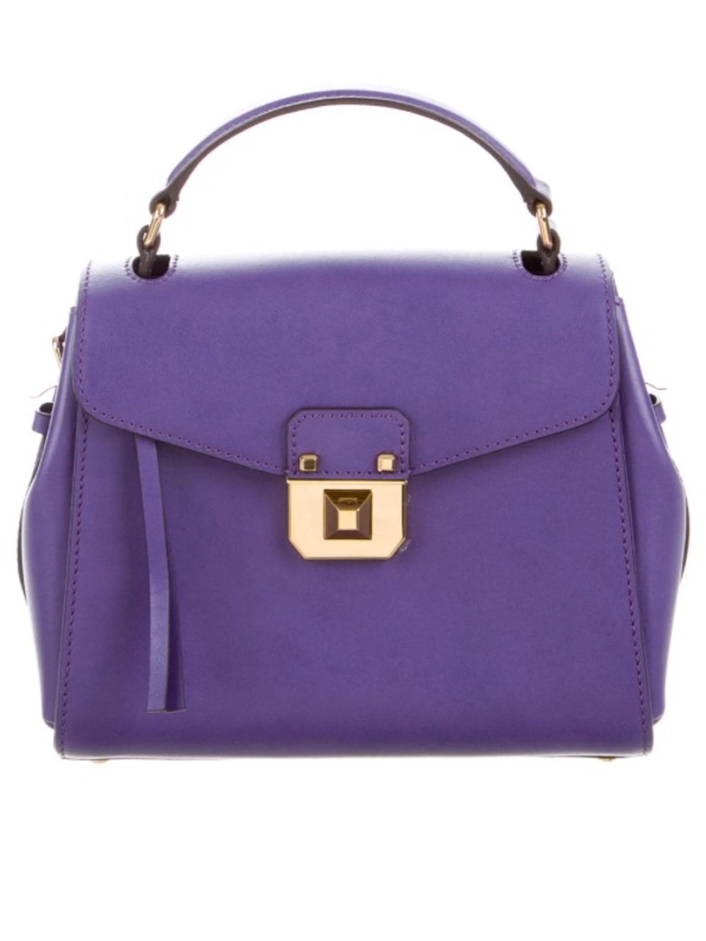 MCM Christina Satchel purple leather